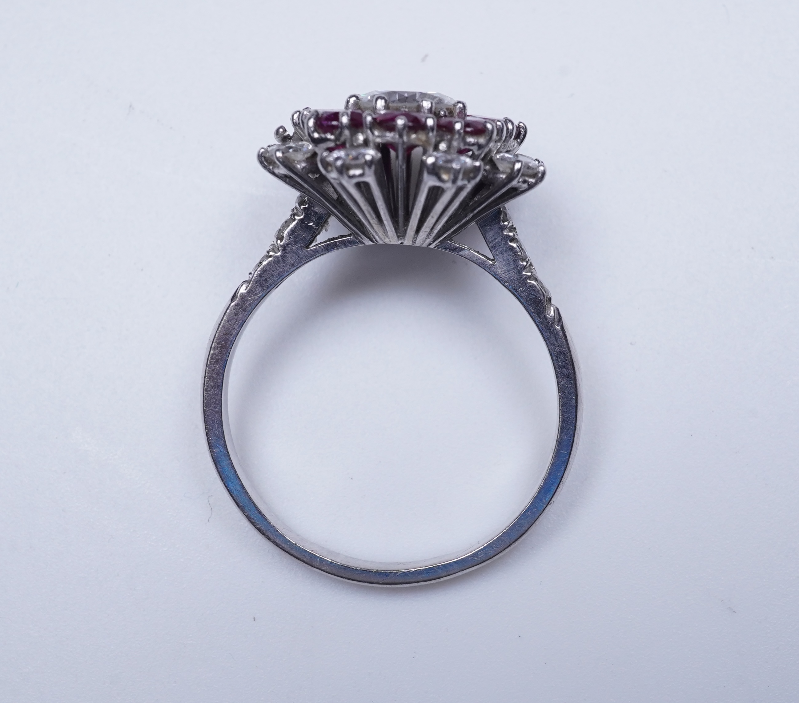 A ruby and diamond ring